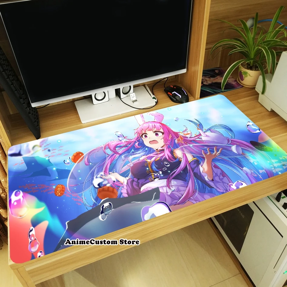 Game Minato Aqua Hololive YouTuber Large Thicken Mouse Pad Laptop Mice Mat Tabletop Keyboard Mat Anti-Slip Playmat Otaku Gifts