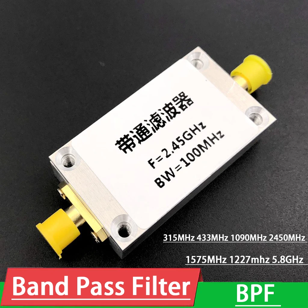 Dykb-bpf Filtro Passe de Banda 315mhz 433mhz 1090mhz 1575mhz 2450mhz 5.8ghz 2.4g 5.8g Wifi Gps Sdr Amplificador de Rádio Amador