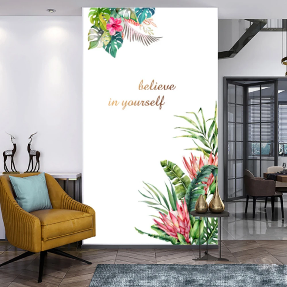 

Creative English Flower Wall Sticker Living Room Decoration Room Background Wall Decoration