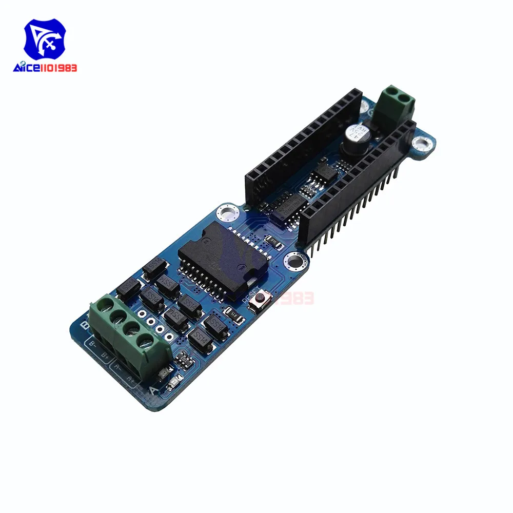 diymore NANO-L298P 2A Dual Channel DC Stepper Motor Driver Shield 5 -12V PWM DC Stepper Driver Module for Arduino Nano 3.0