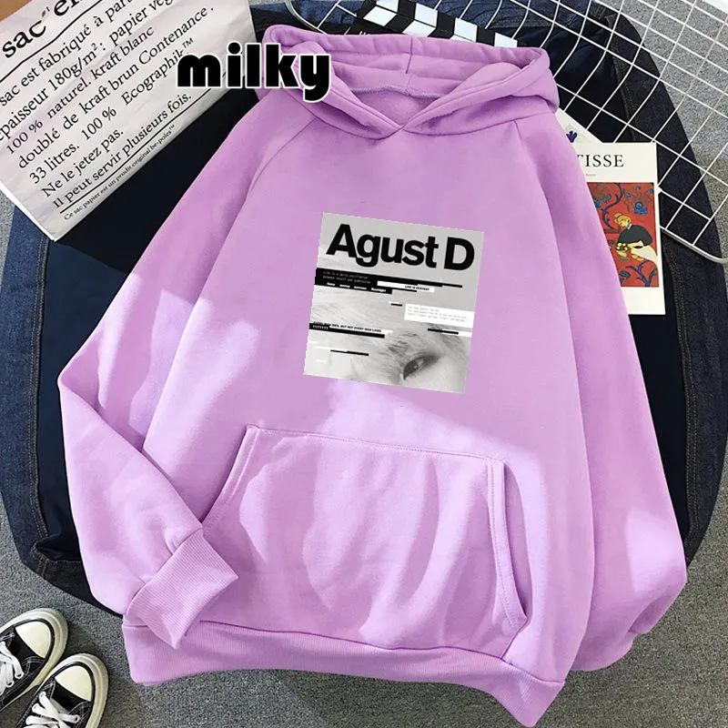 2021 Aesthetic Agust D Women Hoodie Female Long Sleeve Autumn hoodie Women korean kpop Tops y2k aesthetic harajuku Hoodie