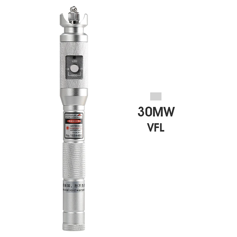 Hoge Precisie Zilver 10 MW 20 MW 30 MW Visual Fault Locator Glasvezel Pen Pen Type Rode Lichtbron Fiber Test Pen 10-30 km