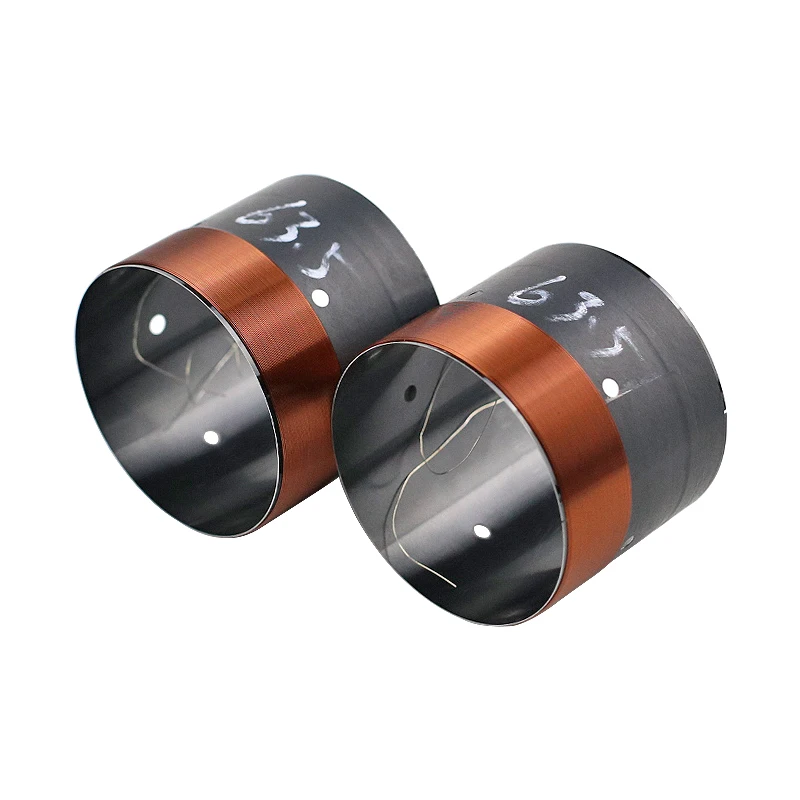 GHXAMP 63.5 مللي متر باس ملف صوتي مضخم الصوت 8OHM أسود الألومنيوم الصوت منفذ الهواء ثقب ل 12 "15" بوصة مكبر الصوت إصلاح لتقوم بها بنفسك 1Pairs