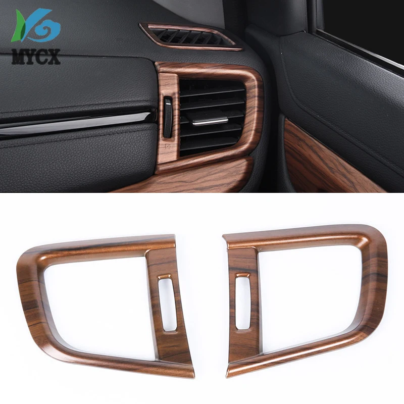 2019 New Peach Wood Grain Side Air Vent Outlet Cover Trim For Honda CRV CR V 2017 2018 Interior Mouldings 2Pcs