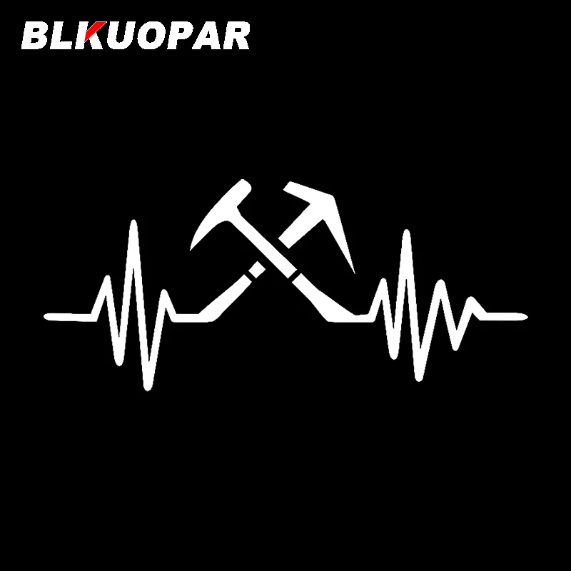 BLKUOPAR for Iron Pick Frequency Car Sticker Occlusion Scratch Graphics Decal Creative Laptop Windshield Refrigerator Decoration