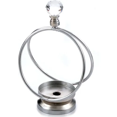 Dream World Tel Decorative Riser-Candle Holder-Decorative Product 10 cm Silver Color