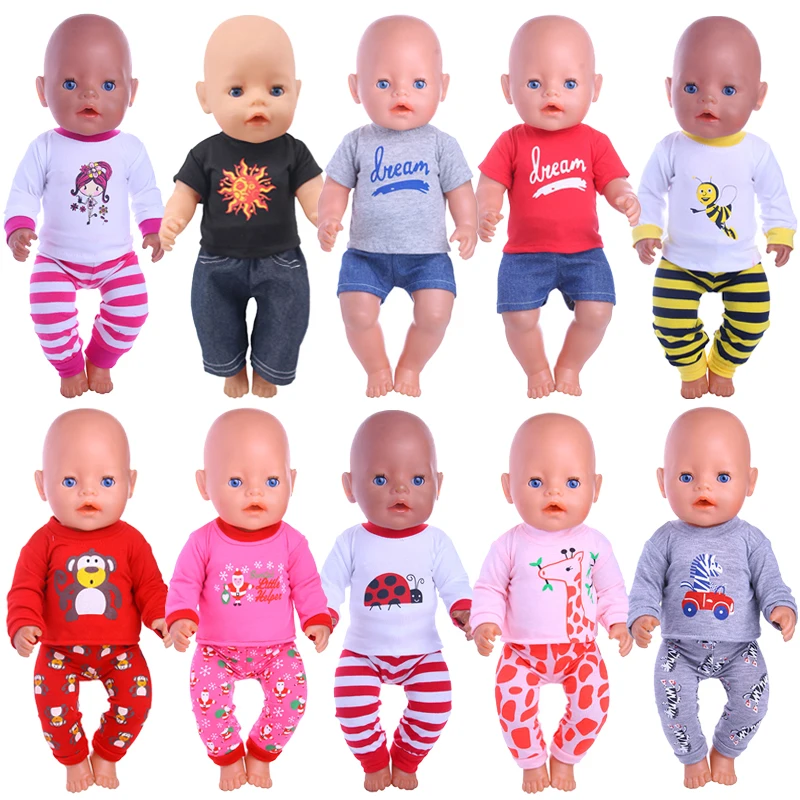 New Doll Pajamas 14 Styles Clothes Accessories Fit 18 Inch American&43 CM Born Baby Generation,Russian DIY Birthday Girl's Gift