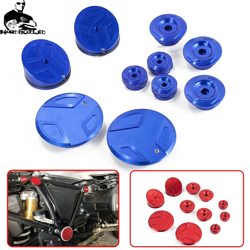 

CNC 11 Piece Motorcycle Frame Caps Hole Plug Set Cover For BMW R1200GS LC,R 1200GS LC Adventure,R1250GS, R 1250 GS Adventure