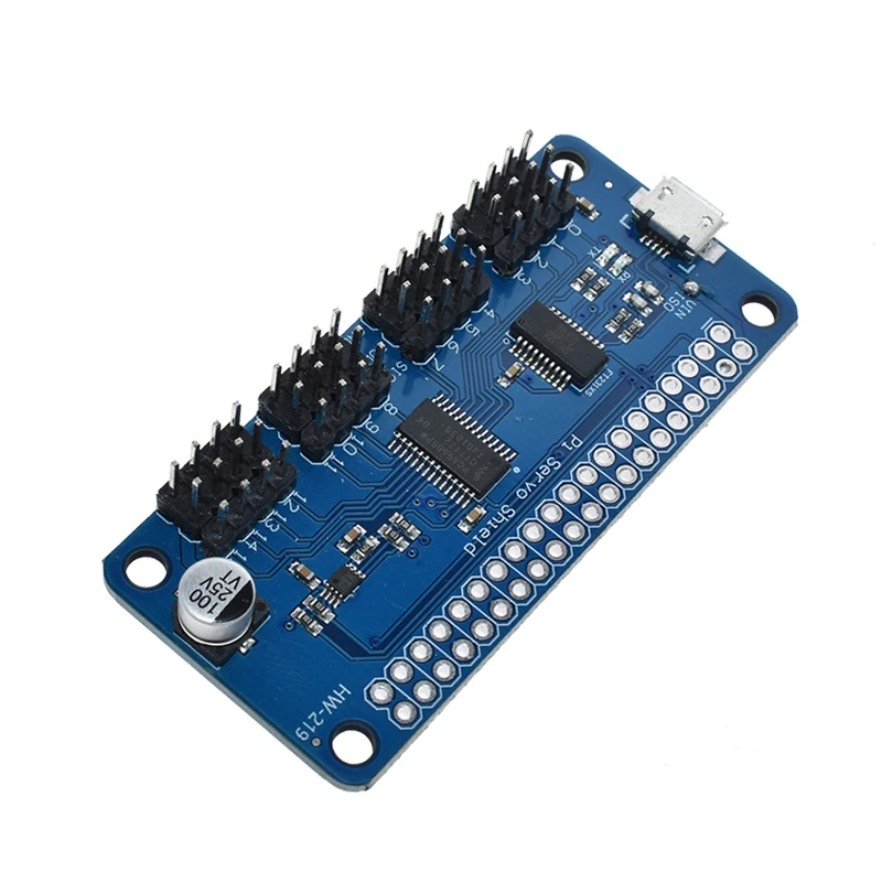 Raspberry pi servo driver hat fornecendo saída pwm preciso 16-channel 12-bit i2c interface suporte raspberry pi zero/zero com 3b +