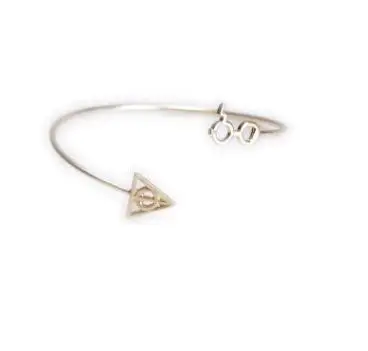 Harried Potter Jewelry Fashion Simplicity Death Triangle Artifact Bracelet Deathly Hallows Luna Glasses Girls Gift Toys Figures