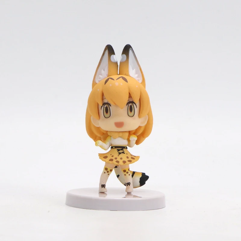 3PCS Rare Collection Figure Model Kemono Friends Serval Raccoons Fennec PVC