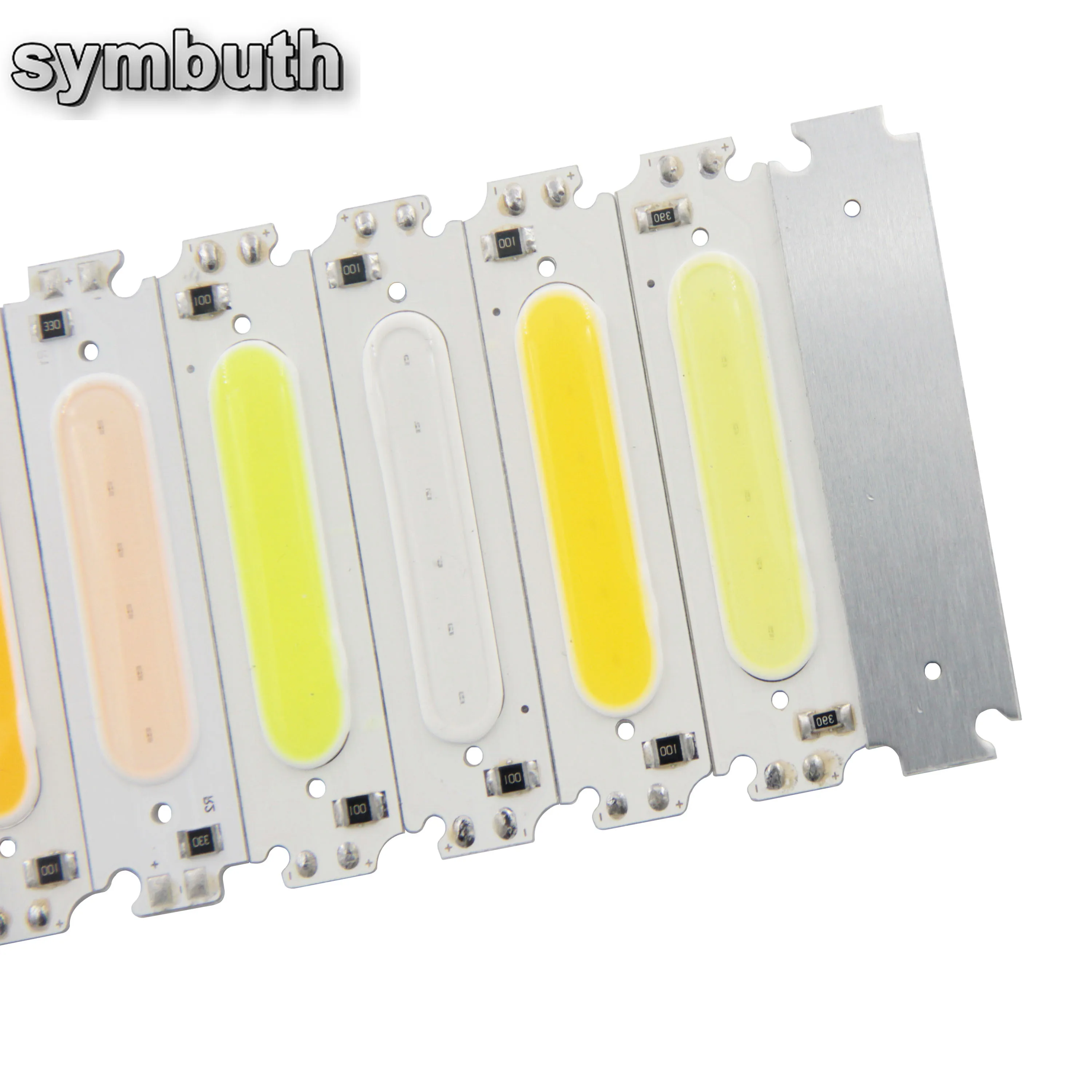 Barra LED COB de 12V CC, tira de iluminación de diodo de 2W, Color rojo, azul, rosa, verde, amarillo y blanco, 60x15mm, para lámpara de bricolaje