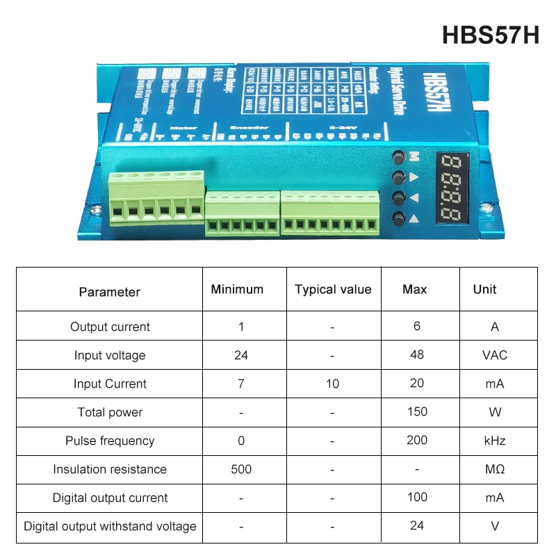 HBS57H DMA860H HBS86H Stepper Drive Open Loop Closed Loop Servo Controller With Digital Display , For Nema 34 Nema 23 Motor