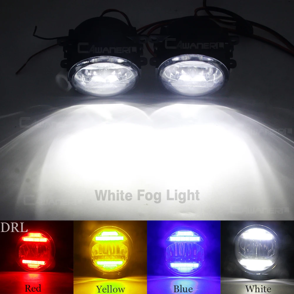 2in1 Fog Light Daytime Running Lamp For Subaru XV 2013 2014 2015 2016 Car H11 Front Bumper Fog Light Assembly DRL 30W 8000LM 12V