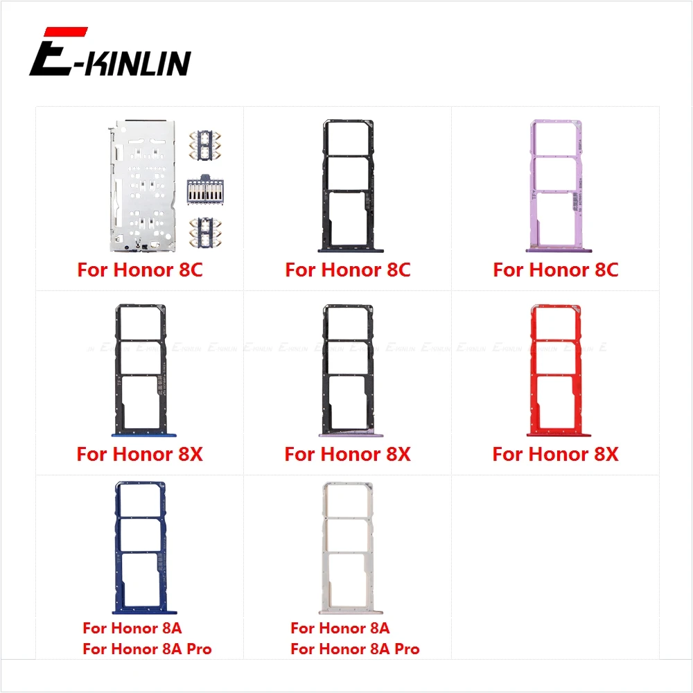 

Micro SD Sim Card Tray Socket Slot Adapter Connector Reader For HuaWei Honor 8C 8X 8A Pro Container Holder Replacement Parts