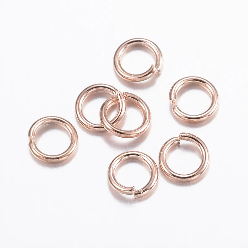 

200pcs Stainless Steel Jump Rings 4.5mm 6mm Open Jump Rings & Split Ring Rose Gold DIY Jewelry Making Findings