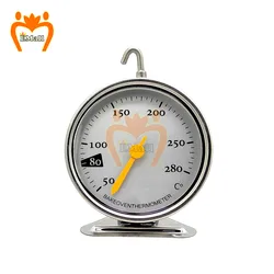 New Stainless Steel Oven Thermometer Hang Stand Large Dial Baking BBQ Cooking Meat Food Temperature Measurement Baking Tools