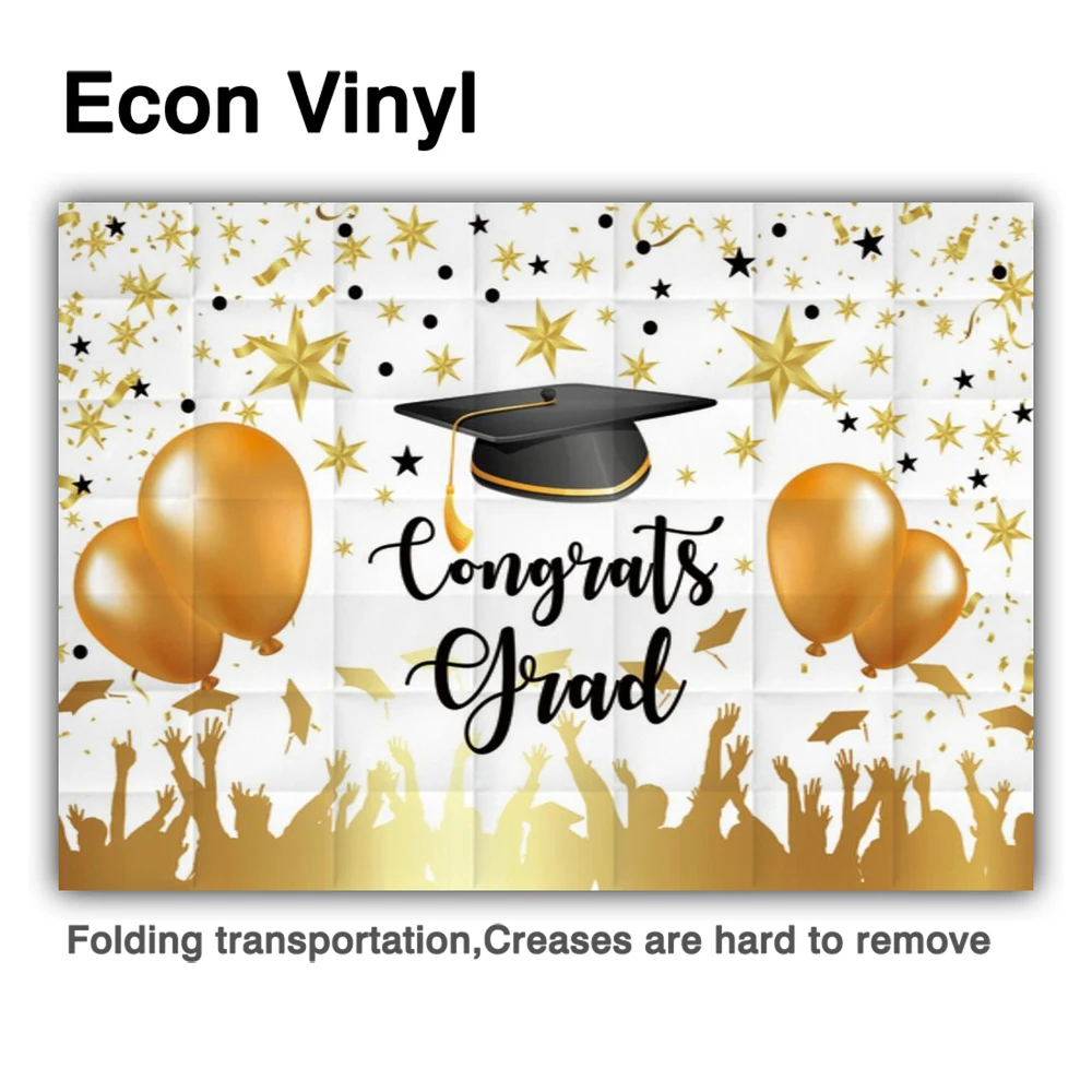 Allenjoy Graduation Background Gold Glitter Balloon Congrats Grad Party Custom Photo Poster Student Event  Vinyl Backdrop