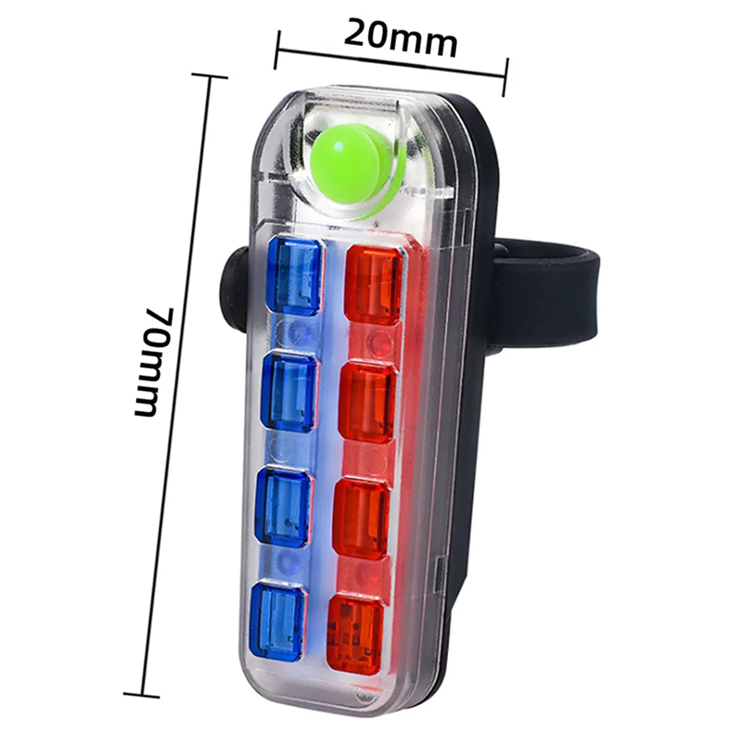 Bicycle Tail Light Safety Warning Red Blue Light Rechargeable Bike Rear Lights 8 LED Waterproof Outdoor MTB Cycling Taillight