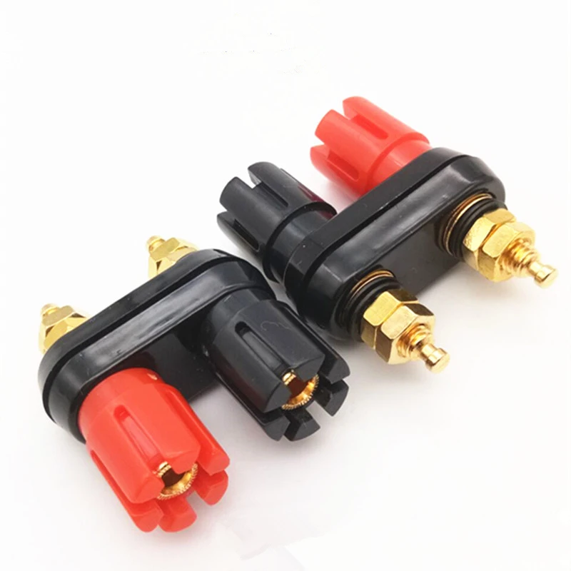 Quàng Nam Chất Lượng Chuối Cắm Cặp Đôi Thiết Bị Đầu Cuối Đỏ Đen Cổng Kết Nối Bộ Khuếch Đại Nhà Ga Kép Hàng Liên Kết Bài Chuối Loa Cắm Jack