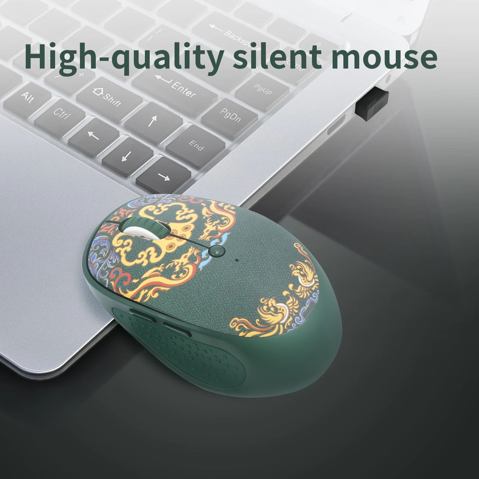 Huo ji 2.4g rato óptico sem fio bonito estilo chinês computador ratos ergonômicos mini mouse de escritório 3d para o presente da menina do miúdo pc tablet