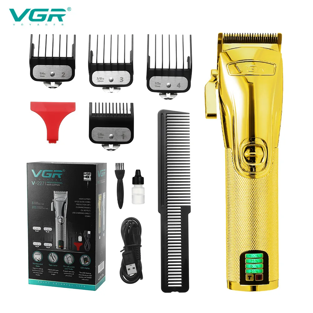 VGR 227 tagliacapelli ricaricabile professionale cura personale USB uomo rasoio Trimmer barbiere per taglio di capelli barbiere Machin V227