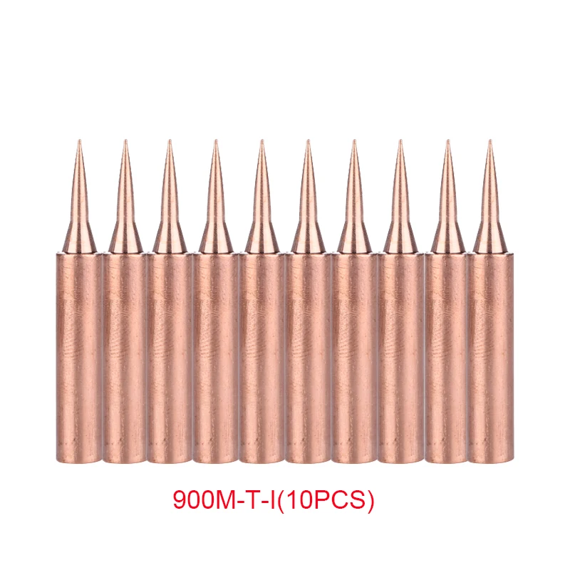 10 adet/grup bakır lehim demir ucu 900M-T-K/SK/I/IS/B/1C/2C/3C/4C/0.8D/1.2D/1.6D/2.4D/3.2D/SB kaynak kafası 936 lehimleme aracı