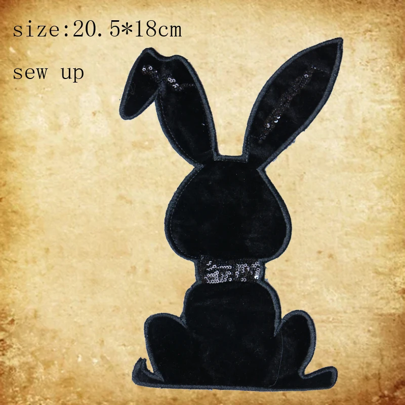 Cute cartoon magic color Sequin rabbit bear patch clothing children\'s decoration repair embroidery patch jacket sewing decals