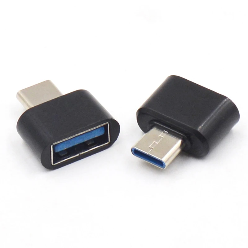 2pcs USB Type C Male To USB 2.0 Female OTG Converter Data Adapter For Phone