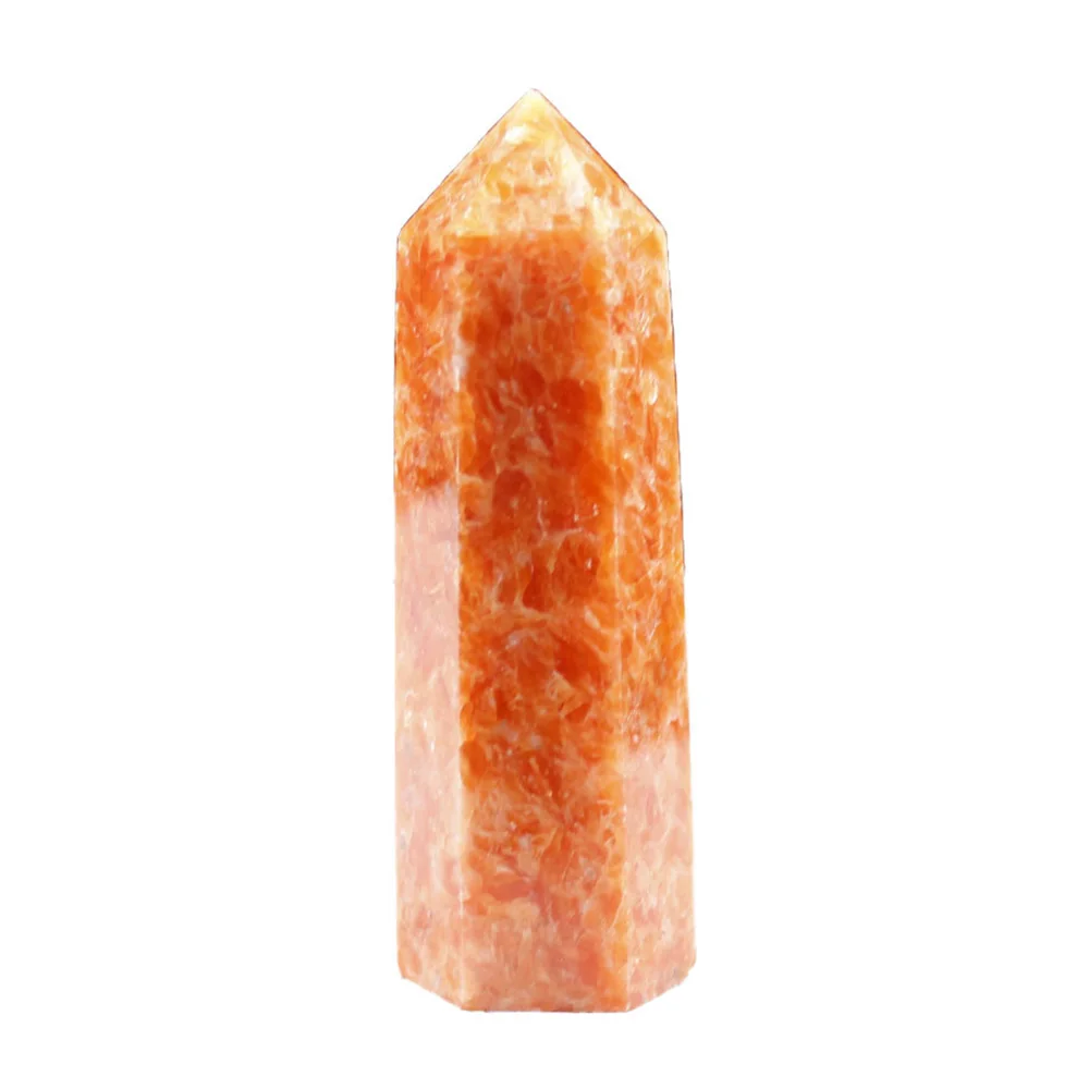 

1pc Natural Stones Crystal Orange Energy Stones Tower Sunstone Ornaments for Home Decor Aquarium Accessoires Gifts for Men