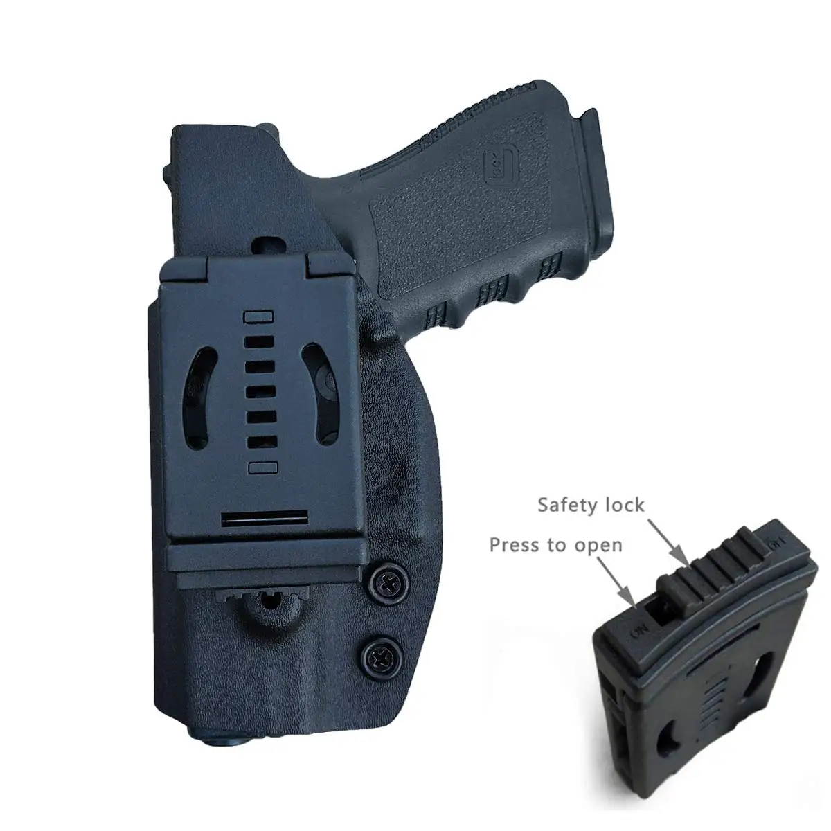 Glock 19 Holster,Glock 17 OWB Kydex Holster Fit: Glock 19 19x / Glock 23 25 32 / Glock 17 22 31 / Glock 26 27 30s (Gen 1-5)