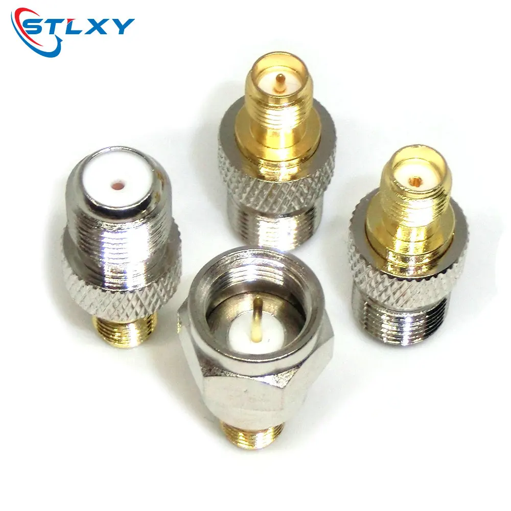 2PCS RF coaxial coax adapter F Type Female Jack to SMA Male Plug Straight F connector to SMA Connector Javino