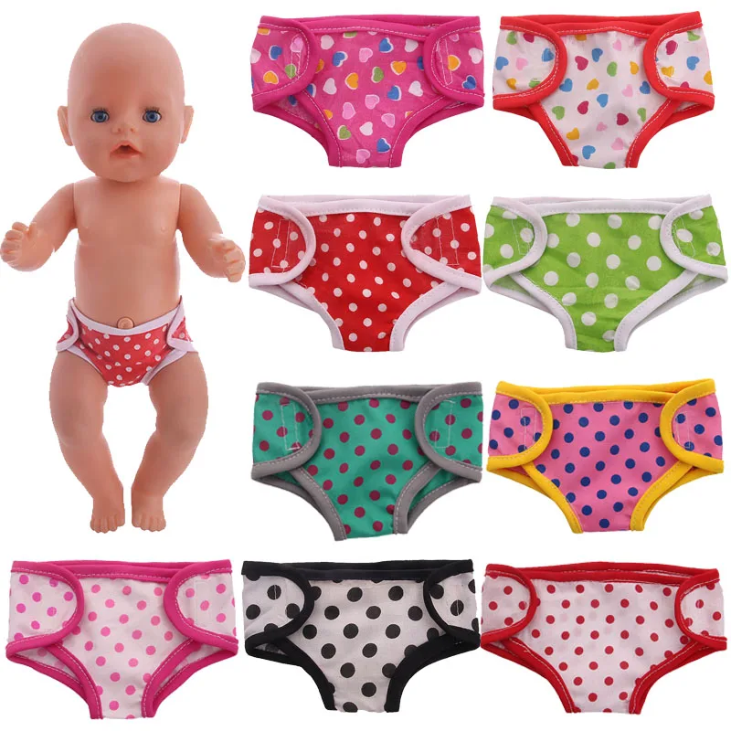 Doll  Clothes Briefs for 18 Inch Americian&43cm  Born  Boy Baby Doll Daily Underwear Our Genertion.Birthday Gift Girls