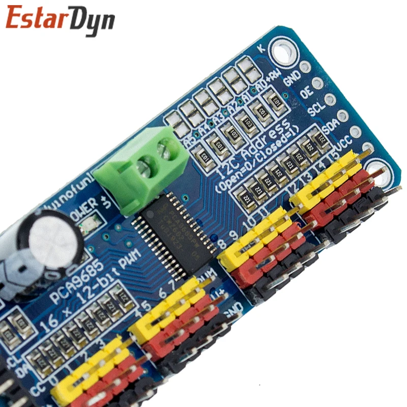 PCA9685PW 16 Channel 12-Bit PWM Servo Shield Driver I2C Interface PCA9685 Module For Raspberry Pi