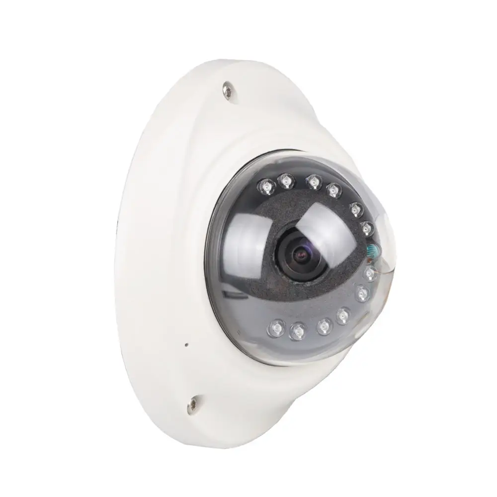 Mini AHD CCTV Camera 5MP 180 Degree Fisheye Lens IR Night Vision Vandalproof Metal Dome Indoor Security Camera