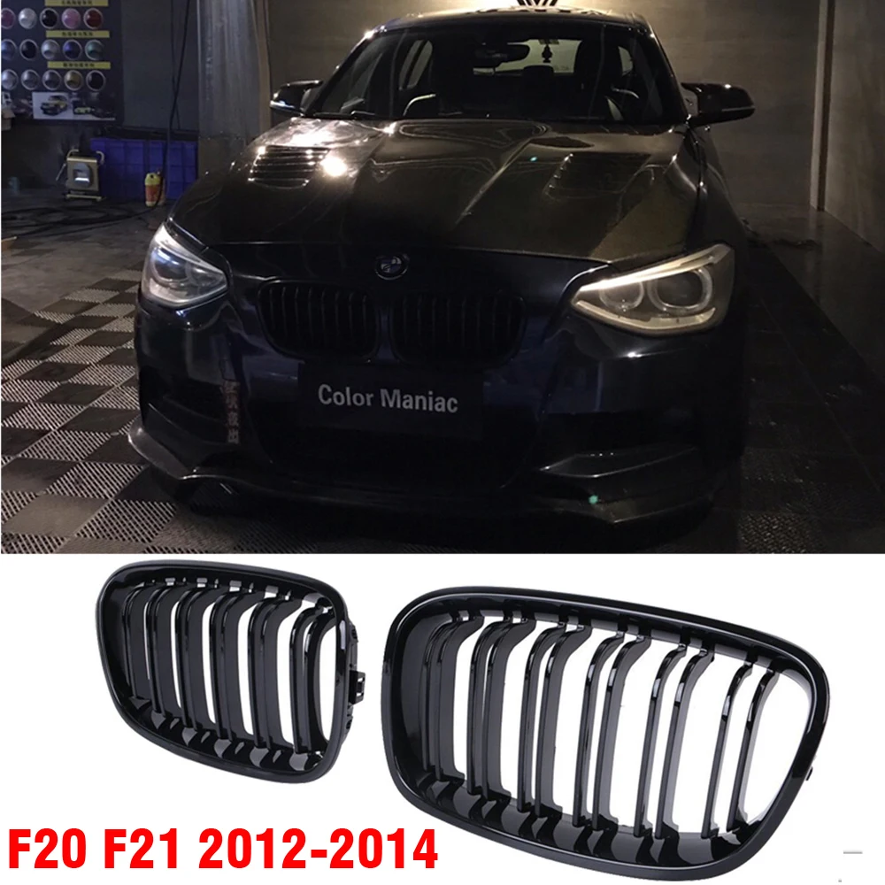 Ricoy Gloss Black For Bmw 2011 - 2014 F20 F21 118i 120i 140i 2 Hatchback Sport Kidney Grill Grille