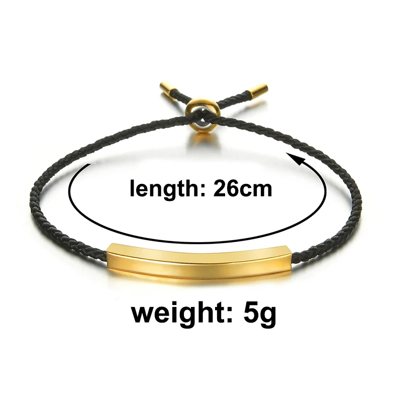 Letdiffery Personalized Steel Black Red Bracelets For Lovers Stainless Steel Custom Engrave Name Date Number Bracelet Jewelry