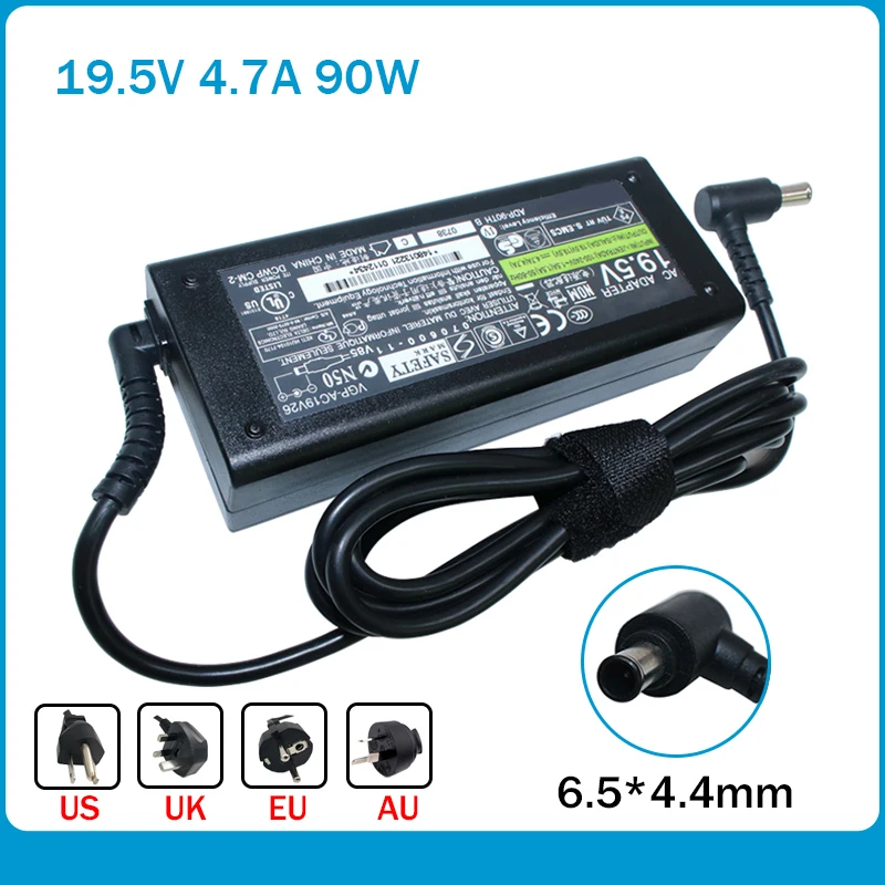 Adaptador ac 19.5v, 4,7a e 90w, para sony visual visual