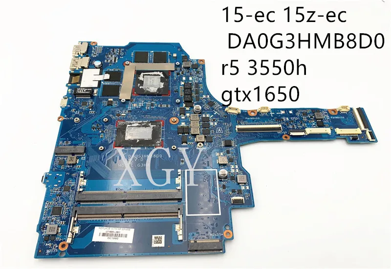 for hp pavilion 15-ec 15z-ec laptop Motherboard L71929-601 DA0G3HMB8D0 g3ha, with cpu r5 3550h, gtx1650/4gb