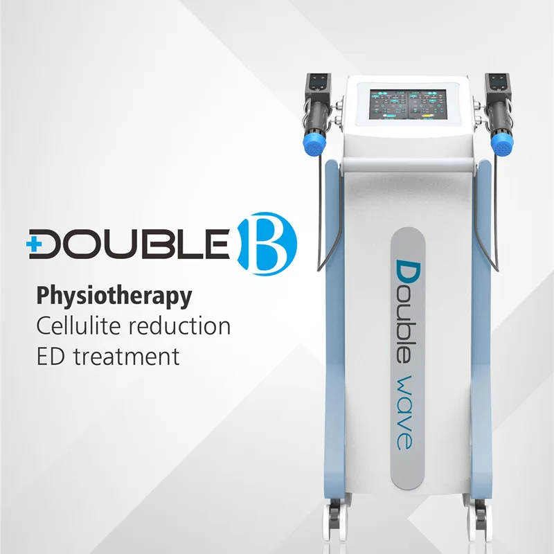 Shockwave Physiotherapy Double Channel 2 Handles Shock Wave Therapy Equipment For ED And Pain Relieve