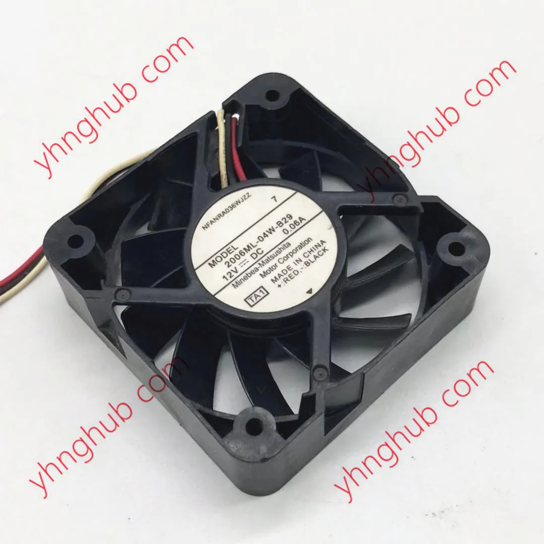 

NMB 2006ML-04W-S29 TA1 DC 12V 0.08A 50x50x15mm 3-Wire Server Cooling Fan