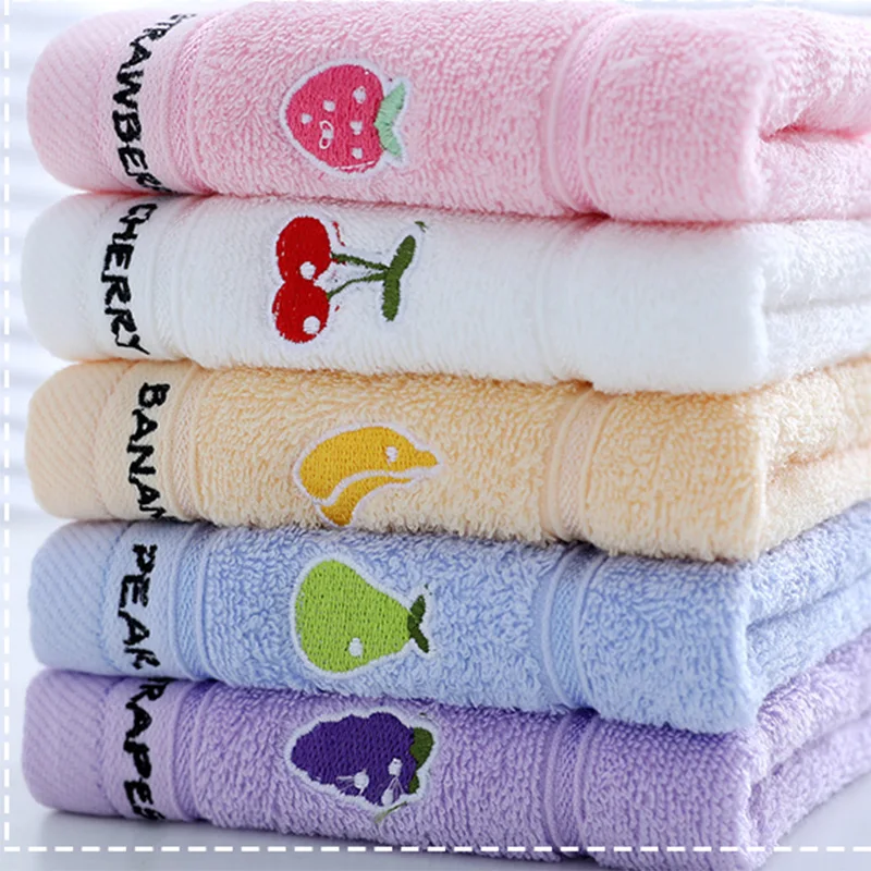 

45x25CM Soft Thick Non-Shed Washcloth Chidren Female Male Household Small Cartoon Towel Wholesale Wash Face