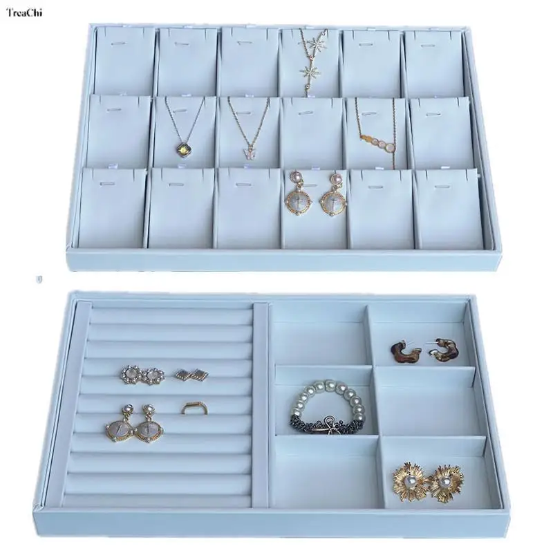 

Drawer Necklace Trays Multifunctional Jewelry Tray Pendant Earring Ring Showcases Accessory Jade Bangle Organizer Carrying Box