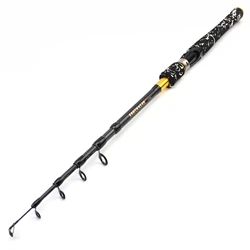 NEW 1.8m-2.7m carbon rod M power Spinning Casting Rod Portable Telescopic Fishing Rod Pole Extended EVA handle Lure Weight 5-28g