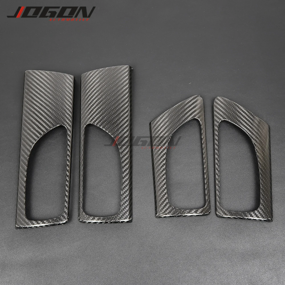 LHD 4PCS Carbon Fiber For Lexus IS 250 300 350 2015-2019 2020 Car Interior Side Door Handle Panel Sticker Cover Trim Accessories