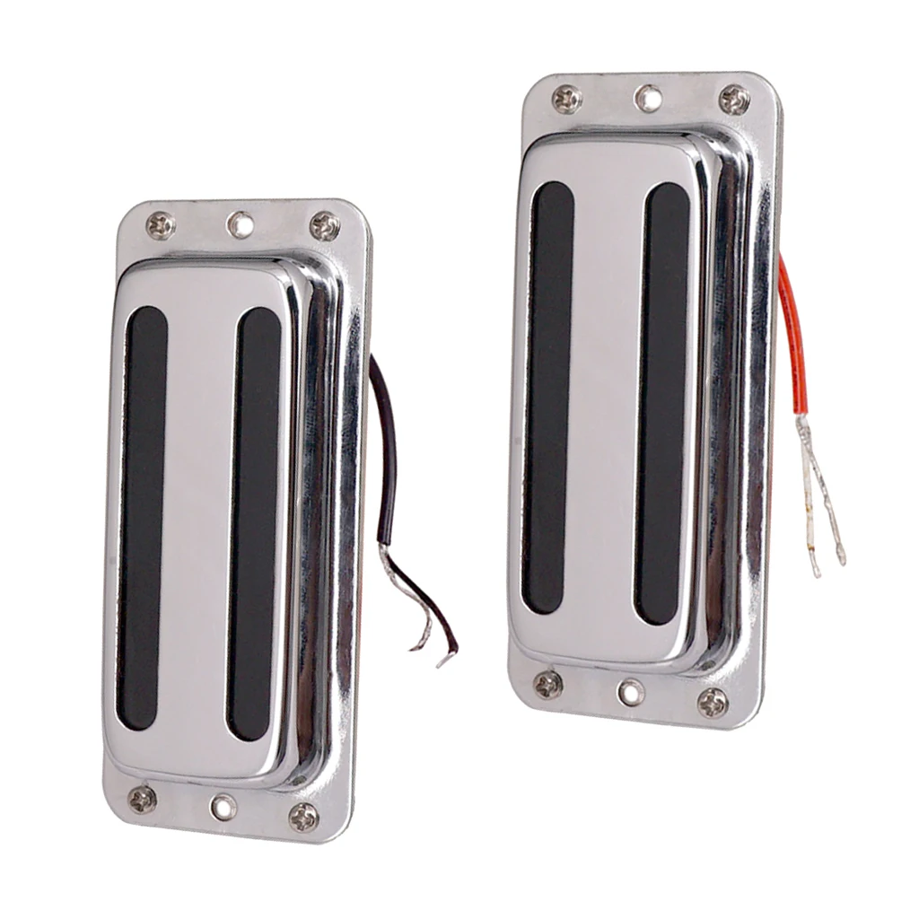 2x Sensor Guitar Pickup Bridge 6 Strings  Double Coil Pickup Silver