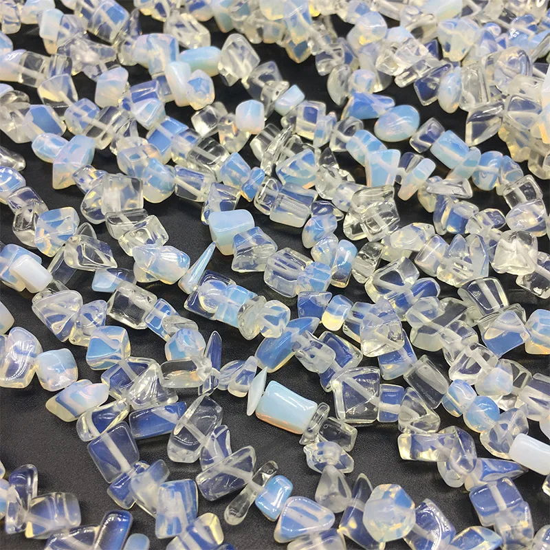 5-8mm Irregular Natural Opal Stone Beads DIY Loose White Opal Gravel Stone Beads For Jewelry Making Necklace Strand 80cm