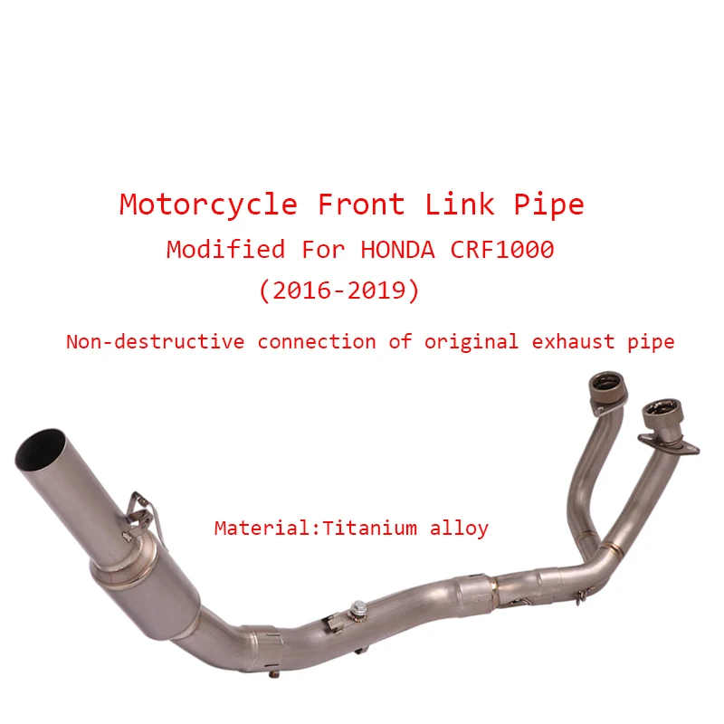 Modified Front Link Pipe Titanium Lossless Connct Original Exhaust Muffler System Silp on For Honda CRF1000 2016 2017 2018 2019