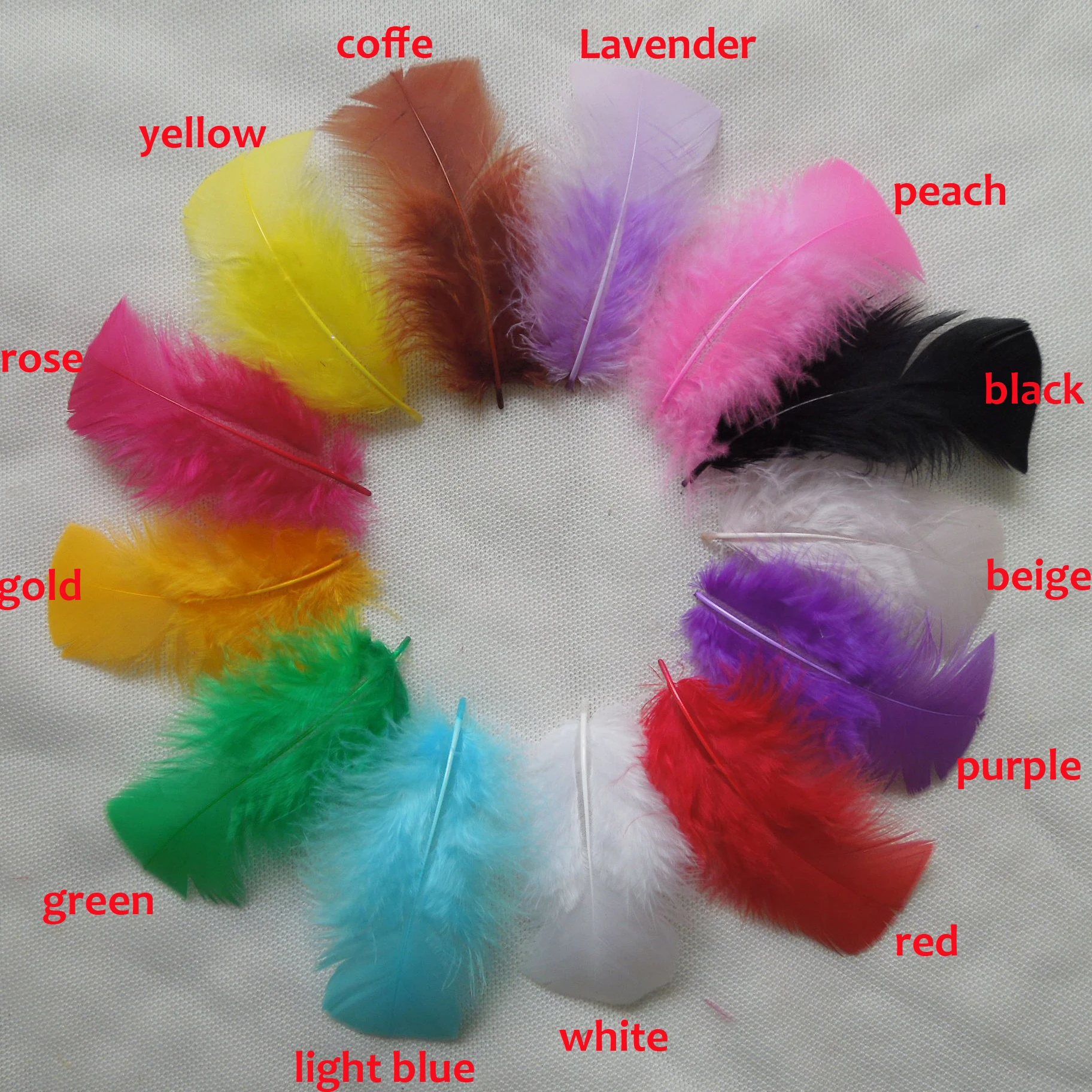 50PCS/LOT!6-8cm Natural Multicolor Turkey T-Base Plumage Feathers For DIY Jewelry Craft Making Wedding Party Decor Accessories