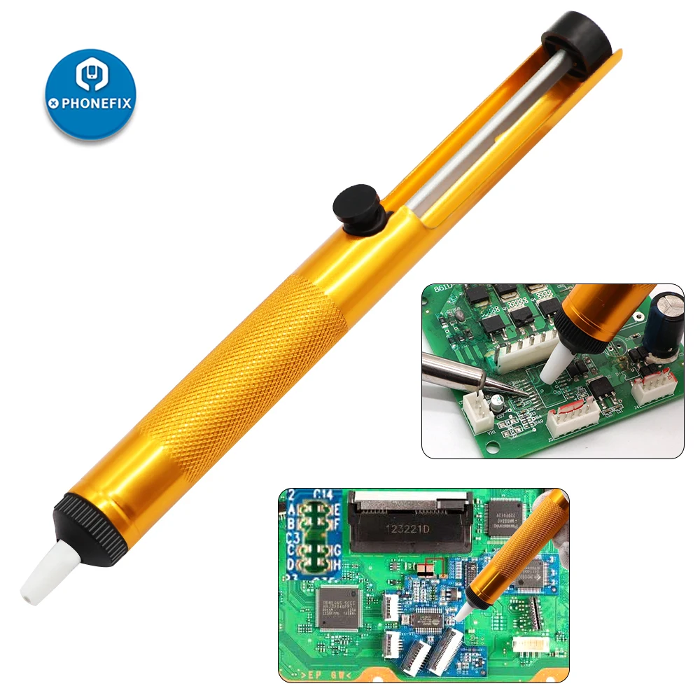 อลูมิเนียมโลหะปั๊มดูดDesoldering Soldering SuckerปากกาสูญญากาศSolder Sucker Removalเชื่อมโลหะเครื่องมือ